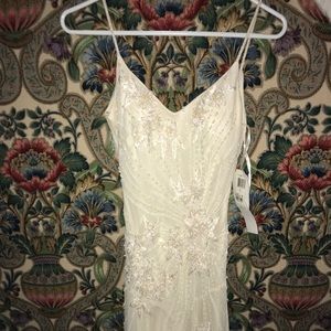 NEW Beaded Silk Formal Dress